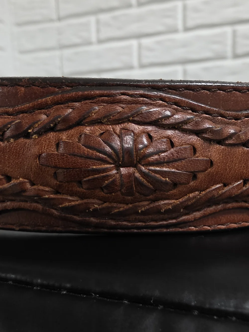 Vintage 1991 Leather Western Belt Size 30